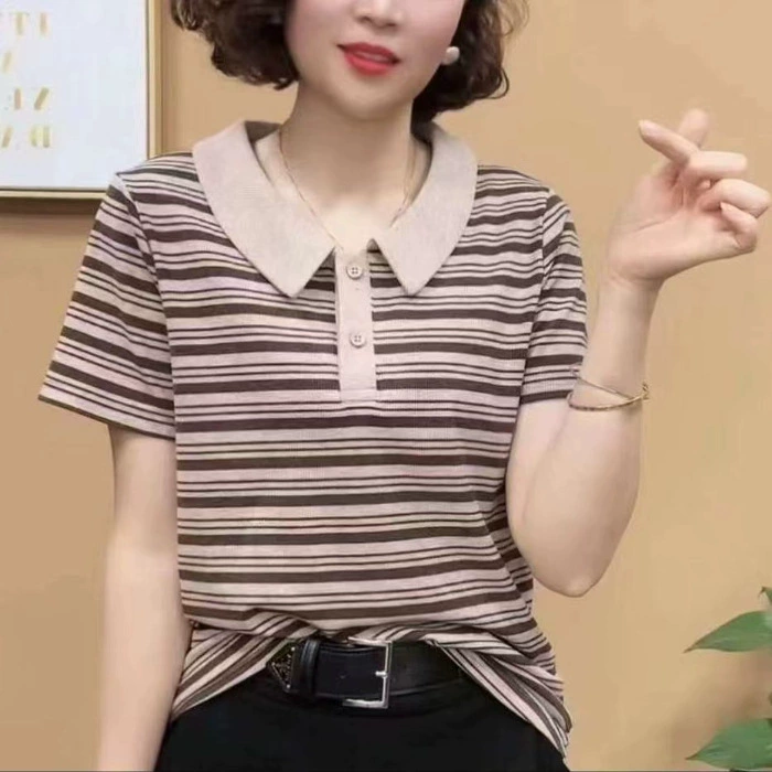 Мамина футболка с короткими рукавами, новый летний повседневный топ, женская модная модная утягивающая рубашка среднего возраста, элегантная нижняя рубашка