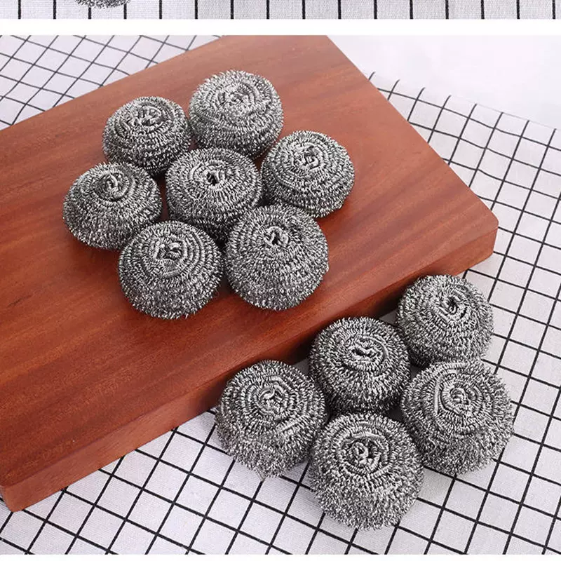 家用厨房洗碗钢丝球钢丝棉碗刷锅铁丝球20克钢丝球 不锈钢清洁球