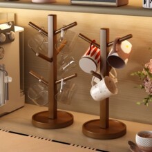 桌面杯子收纳置物架高级感轻奢沥水托盘架水杯咖啡杯茶具小型杯架