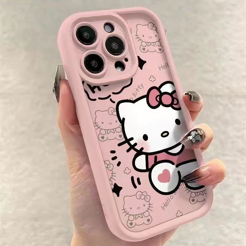 El nuevo gato KT para iPhone13/14/16ProMax funda para teléfono móvil 15pro Apple 12 lindo 11 Japón y Corea x