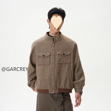 男士立领外套潮牌简约男装上衣2025新款春秋季衣服休闲工装夹克帅