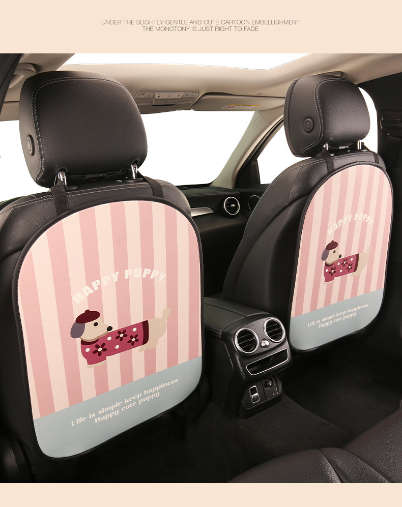 Car seat back anti-kick pad cartoon cute rear protection car anti-dirty protective pad rear anti-wear pad