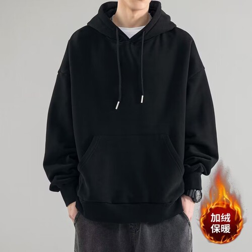 Men's Hooded Sweatshirt, Streetwear Brand, Plus Size, Loose Fit, Versatile, Autumn/Winter Thicken Sweatshirt, Hooded Men's Top, Outerwear, Wholesale