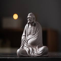 Chinese Zen-style Daruma Buddha figure creative ceramic home decor for living room tea table decorative craft item