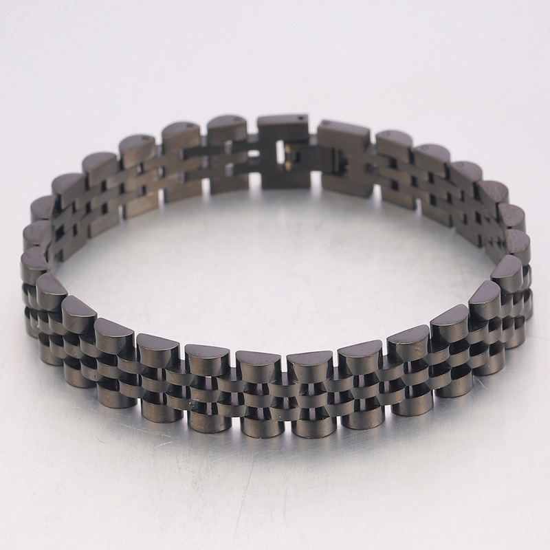 Brazalete de acero inoxidable L2L4 correa de reloj, correa de acero original, pulsera de correa de acero sólido para hombres y mujeres