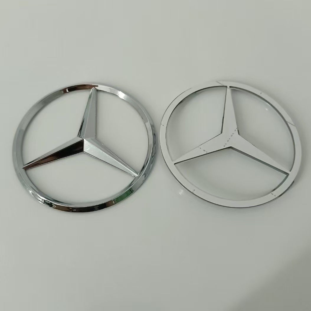 Mercedes-Benz Star Emblem Three-Pointed Star Tail Emblem A-Class C-Class E-Class S-Class E300L Modified Trunk Electroplated Flat Sticker