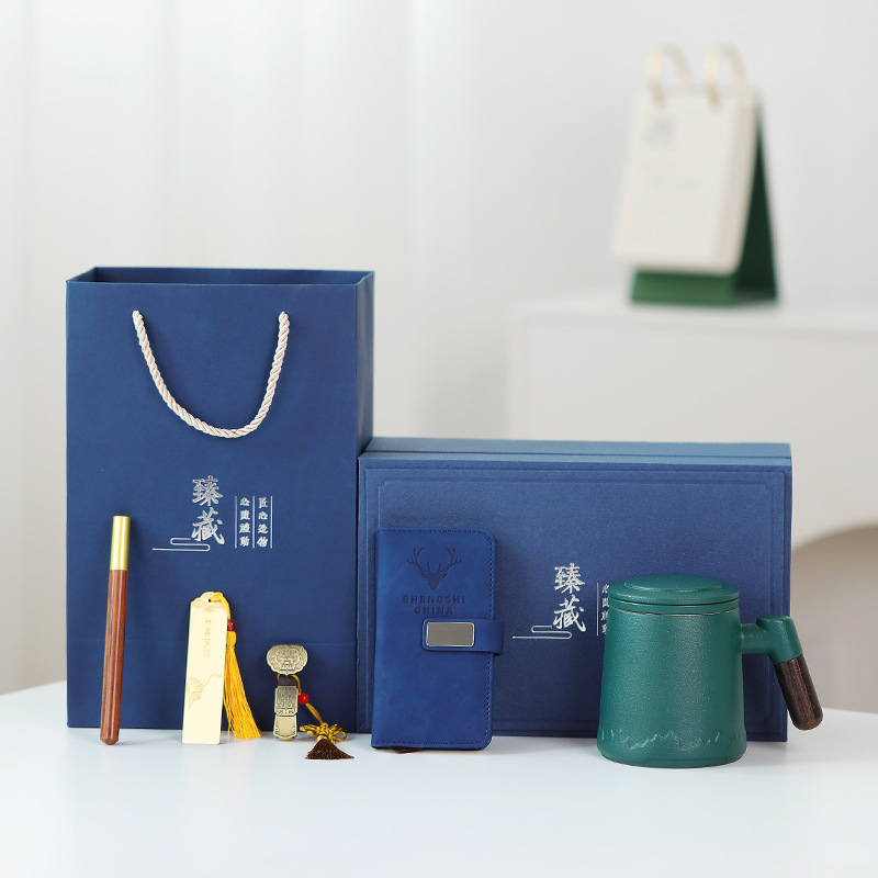 商務筆記本禮盒套裝高顏值本子國潮中國風a5記事本批發定 制logo