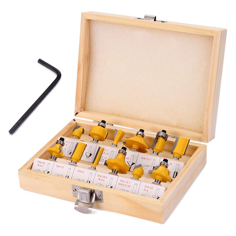 Hengwang 12 частей фрезы костюм деревообрабатывающий фрезы костюм обрезной станок гравировальный станок резак из вольфрамовой стали оптовая продажа