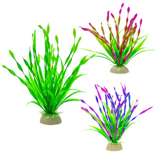 Fish Zhijing Factory Wholesale Fish Tank Simulation Water Grass Decoration Fake Water Grass Aquarium Landscape Plastic Seagrass Plant Set