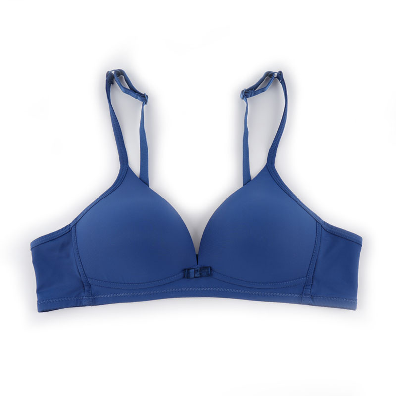 Copa triangular ropa interior pequeño pecho recopilado suave sin anillo de acero sujetador transpirable delgado soporte superior sujetador de niñas