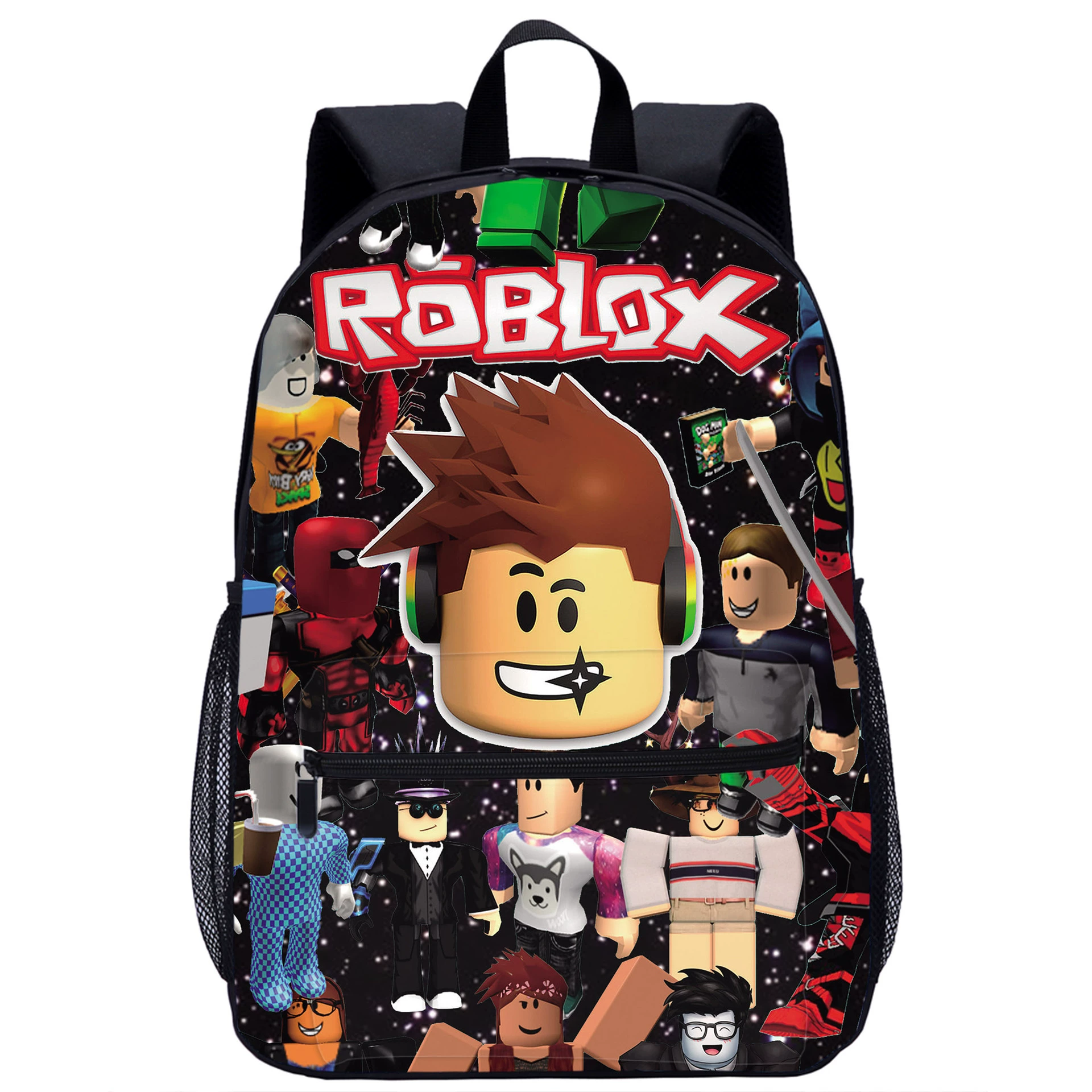 Роблокс школьные рюкзаки идут на печать 17 дюймов с передним мешком ROBLOX начальная школа студент рюкзак кросс -бордер один кусок
