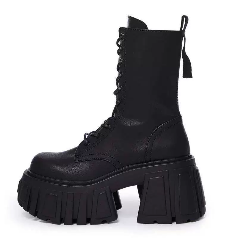 Martens, fashionable boots platform, 10 cm, punk style, cosplay