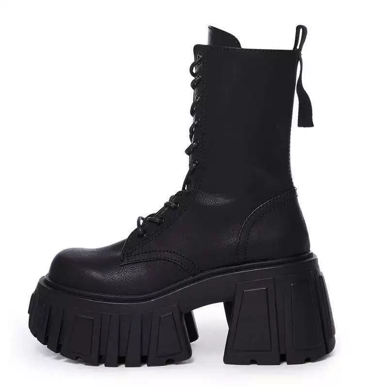 Martens, fashionable boots platform, 10 cm, punk style, cosplay