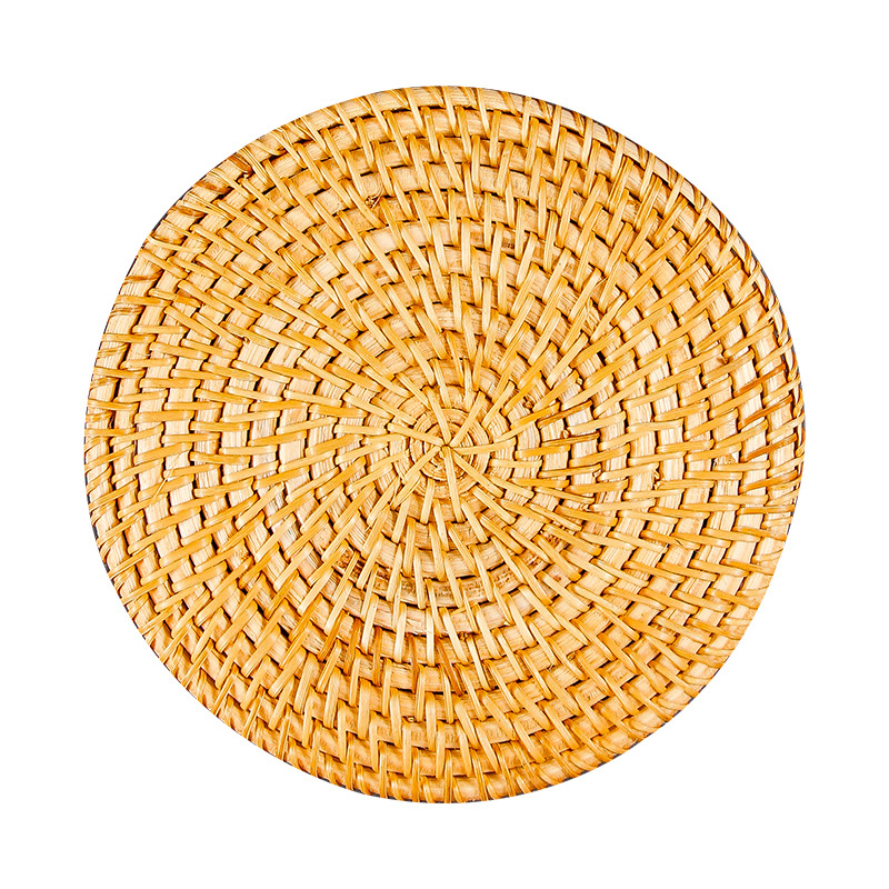 Cojín de aislamiento de caña vietnamita, almohadilla de mesa de comedor doméstica resistente a altas temperaturas, almohadilla de mesa china, almohadilla de taza de té, almohadilla de platos de comedor