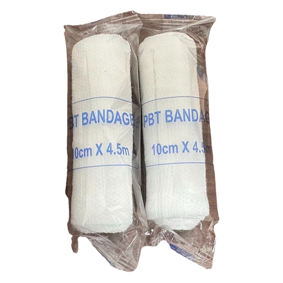 Factory Direct Supply PBT Elastic Bandage 10cm*4.5m [english Neutral Packaging] Supports 12 Rolls Per Bag