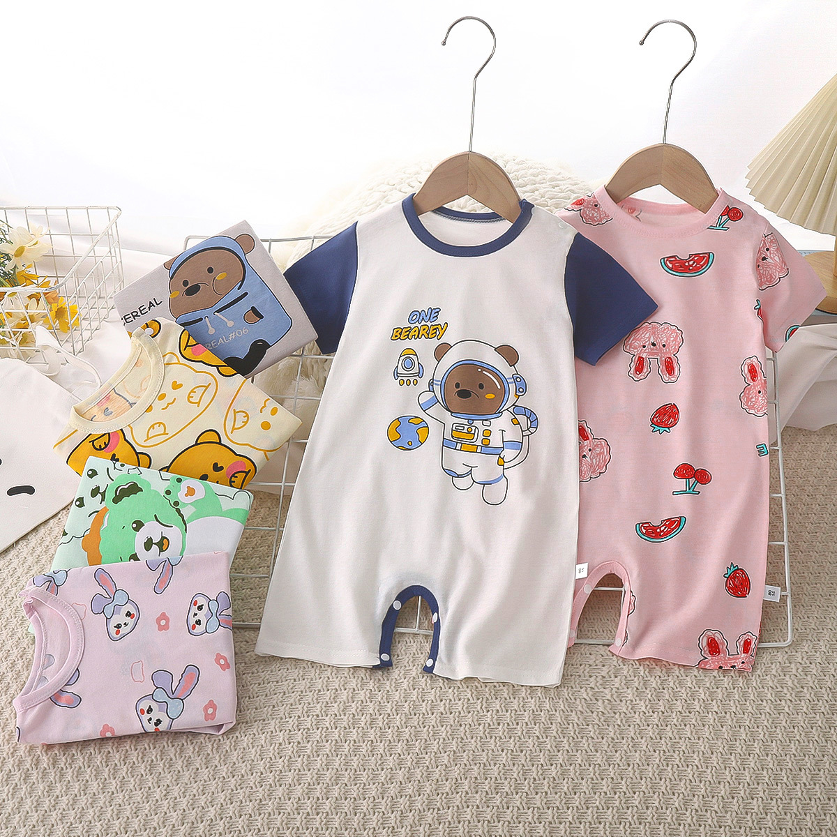 Summer children's cotton bodysuit for new born for early age for…