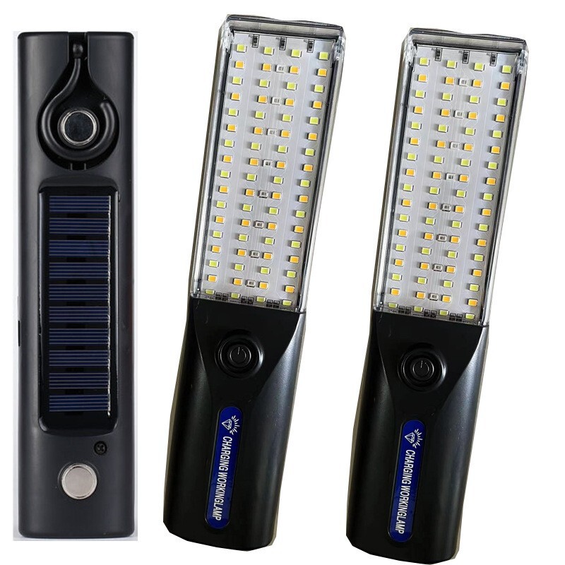 Rechargeable Outdoor Lighting Led Rotating Folding Work Light Compact Auto Repair Emergency Warning Light Solar Waterproof