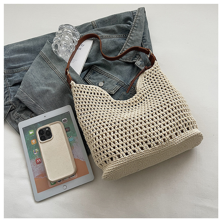 Summer versatile single-shoulder bags, trendy and fresh woven bags, seaside vacation beach bags, large-capacity travel bags undefined