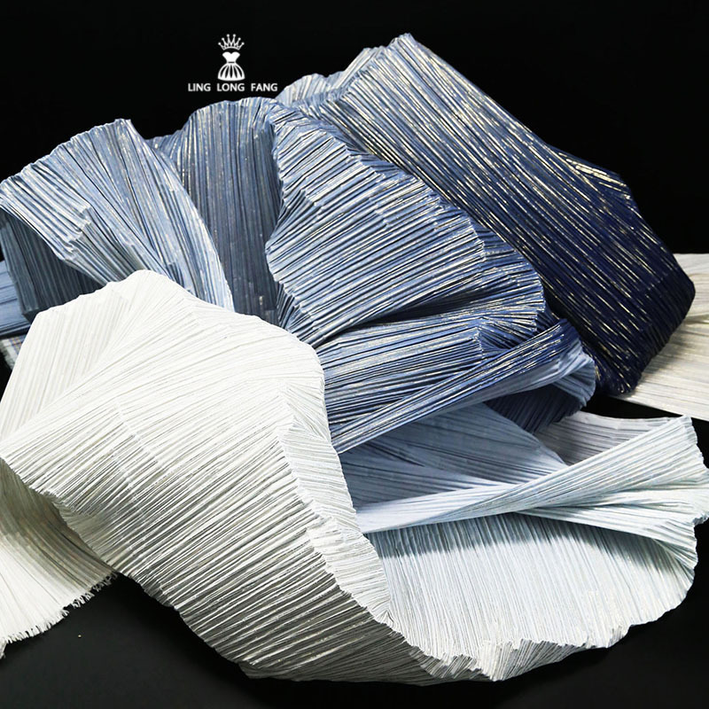 Sanzhai plástico gradiente tela de pliegue estampado estampado texturas de fondo decoración impresión modelado tela DIY hecha a mano