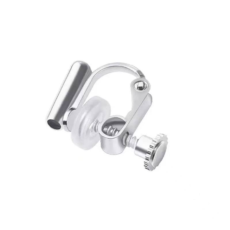 One screw-tight ear clip straight tube [silver]