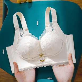 Lingerie Women's Small Chest Push-up Silk Cleat Anti-sagging Shaping Upper-support Adjustable Sexy Lace Bra