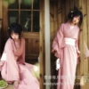 Kimono No. 10 comes with a simple girdle and fan (bow tie, inner outfit is photographed separately)