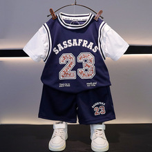 男童夏装套装短袖两件套2024新款儿童运动篮球服衣服薄款休闲宝宝