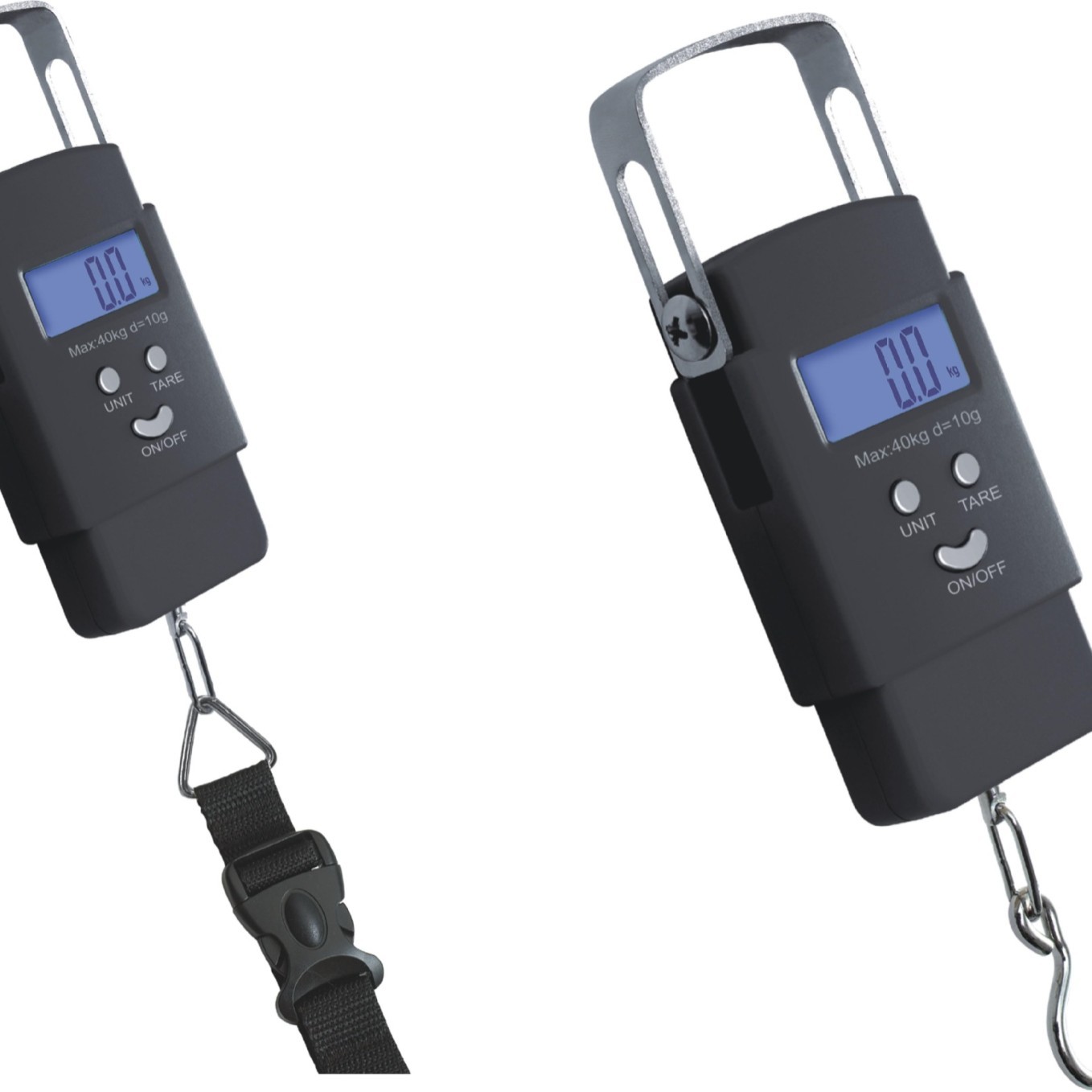 供应老款多功能电子手提钓鱼行李秤 带控鱼器 卷尺 50kg质保正品