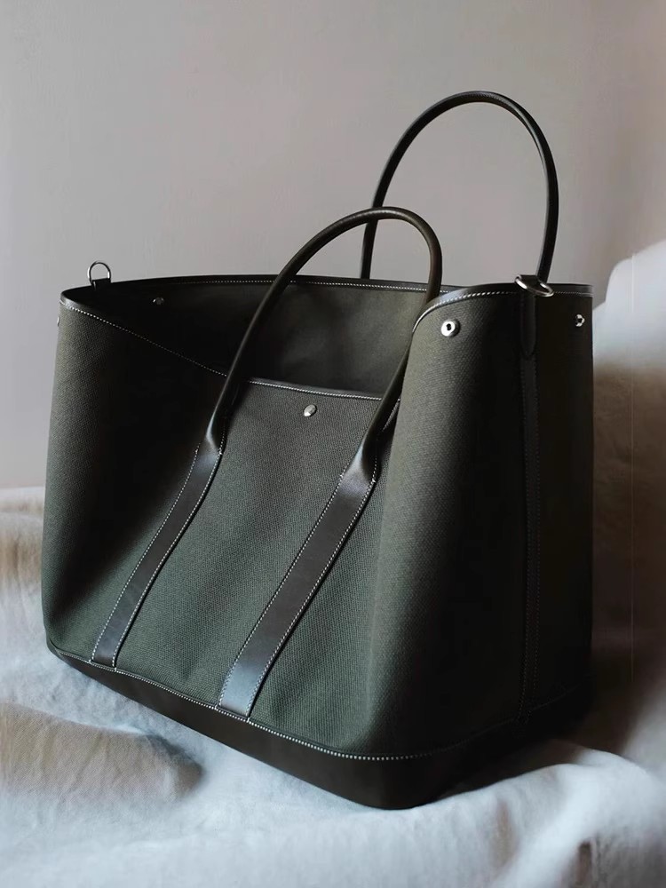 2026 New High-End Commuter PU Canvas Large Capacity Tote Garden Bag for Women Handbag Shoulder Crossbody Bag - Thumbnail 6