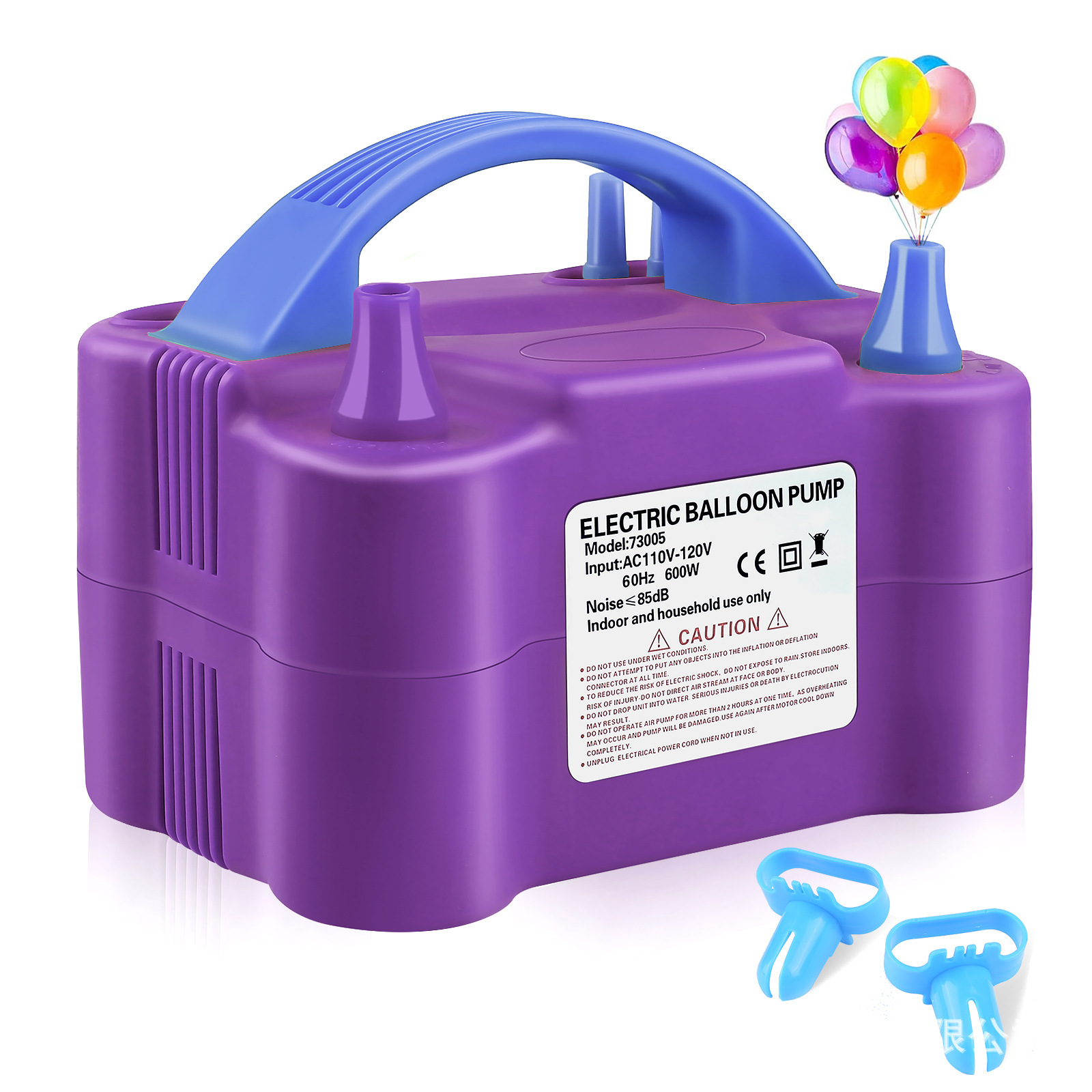 Bomba de bolas eléctrica Bomba de aire 73005 Máquina de soplado de globos Máquina de bolas de doble orificio 600W Sala de bodas Herramienta de soplado de globos