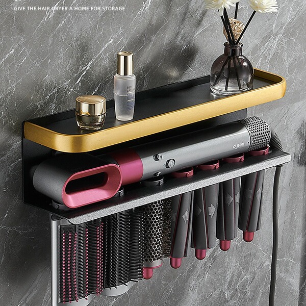 Dyson hair dryer rack punch-free toilet towel rack bathroom storage…
