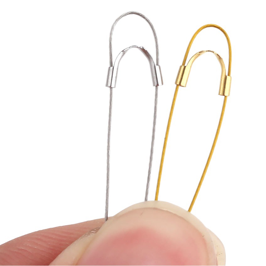Acero inoxidable tubo en forma de U protector de alambre vacío chapado en oro color-Retención de titanio acero herradura cierre hebilla DIY accesorios de la joyería
