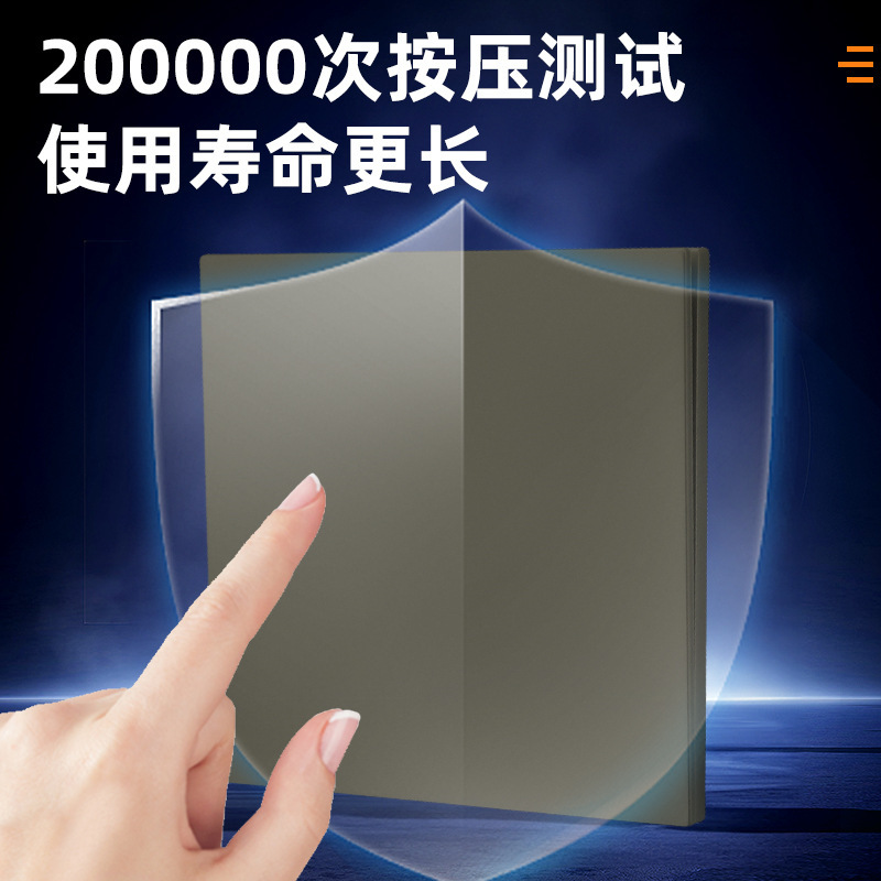 クロスボーダーヨーロッパ標準タイプ 86 壁スイッチソケット 1 オープンシングルコントロールグレーシングルホールソケットスイッチスイッチ大型ボードパネル|undefined