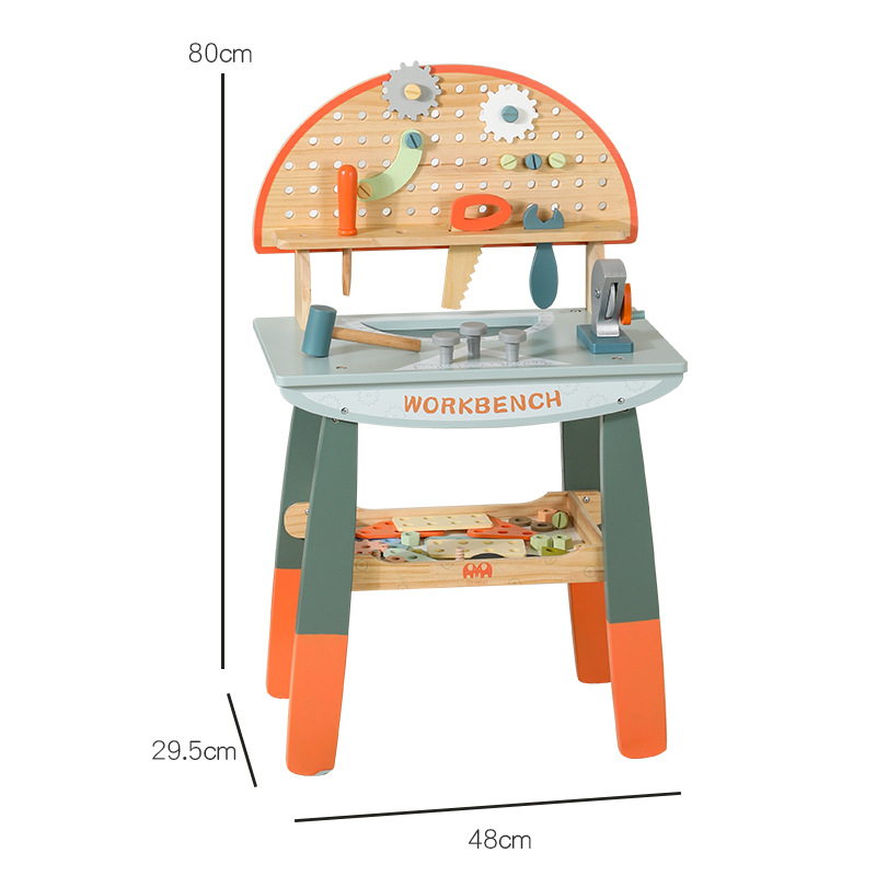 나무 어린이 놀이 집 시뮬레이션 드라이버 교육 분해 도구 상자 조립 도구 테이블 소년 장난감