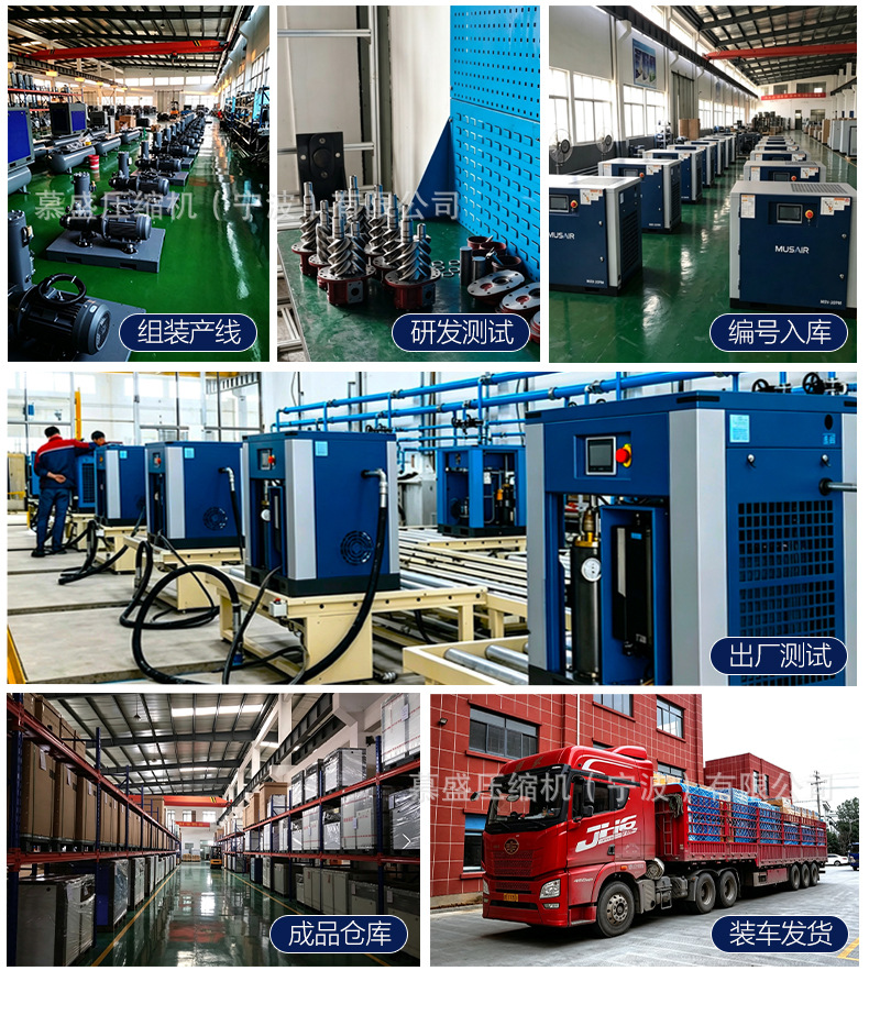 Screw-type air compressor 15kw37kw two-stage compression energy-saving permanent magnet variable frequency screw air compressor industrial grade