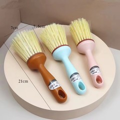 家庭用円柱鍋ブラシキッチン多機能洗浄ブラシ鍋の皿洗い汚れは油をつけないブラシの長い柄のプラスチック
