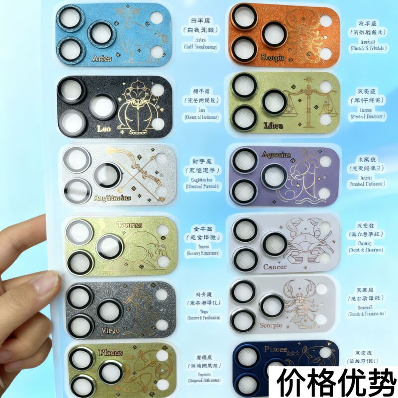 Suitable for Iphone17Promax Twelve Constellations Integrated Frosted Armor Lens Film 17Pro Protective Film Air Film