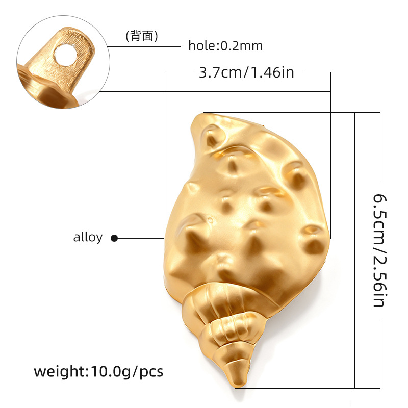 Nuevos botones de trajes de baño de playa transfronterizos metal dorado botones decorativos irregulares DIY accesorios de ropa maleta