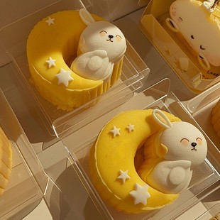 Mison Moon Rabbit Mousse Cake Silicone Mold DIY Moon Rabbit Snow Skin Mooncake Mung Bean Cake Ice Cream Grinding Tool