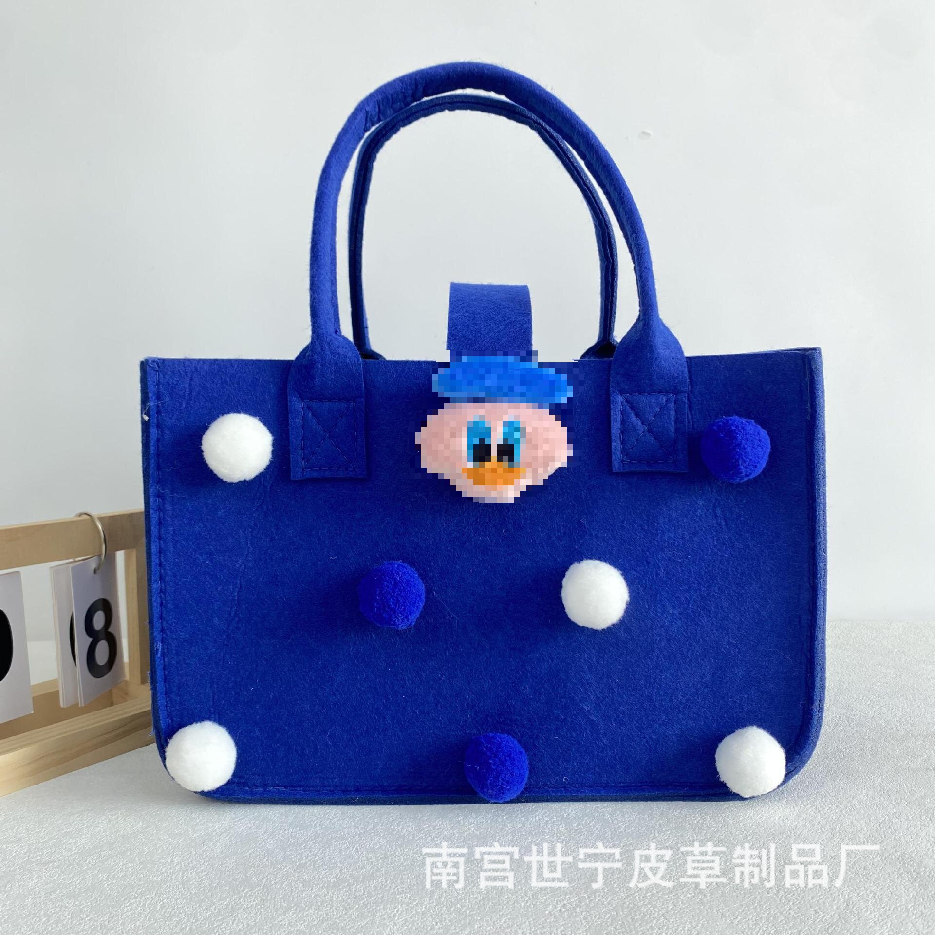 진한 파란색 모피 공; 30*20*18cm