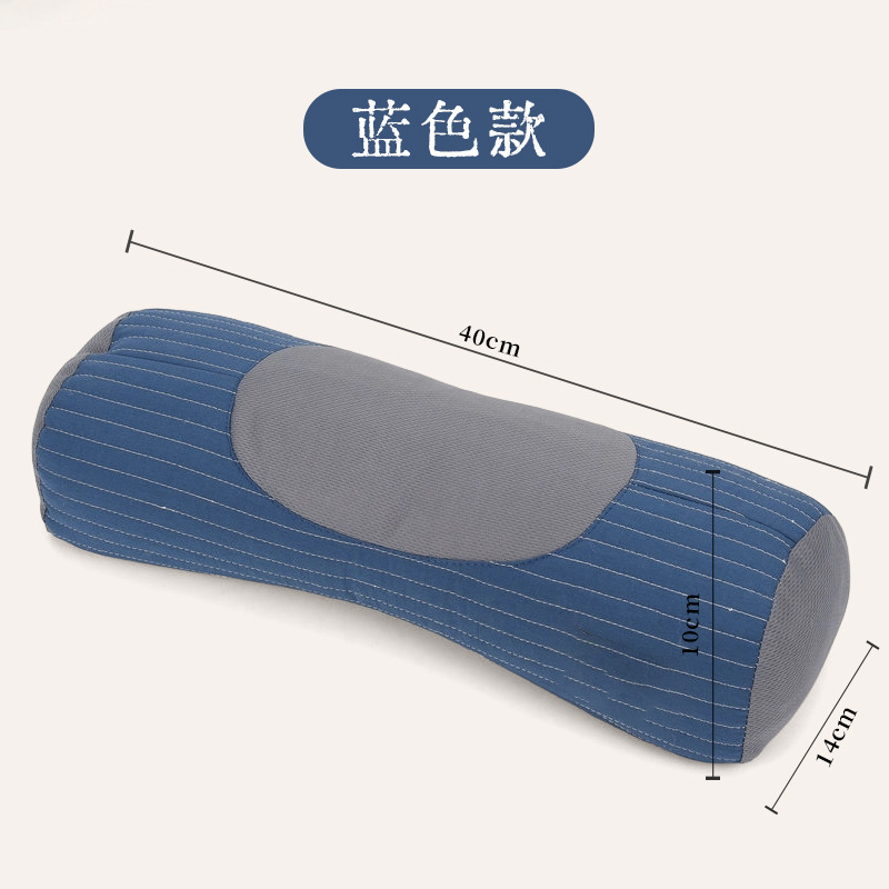 家用荞麦三角颈椎枕头u型纯棉护颈枕苦荞全壳睡觉牵引圆柱枕代发|undefined