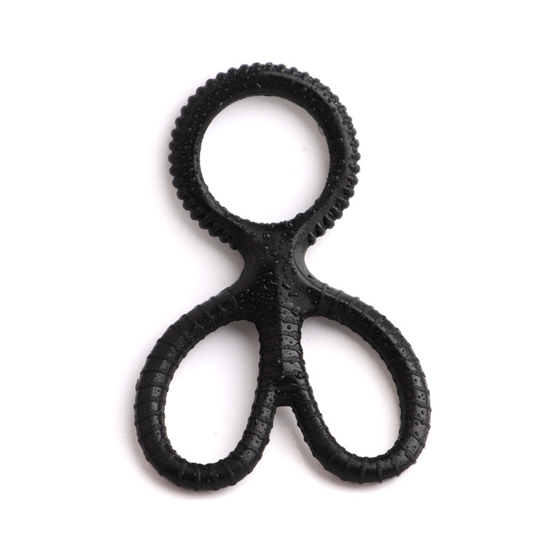 Double Silicone Lock Penis Ring, Stretchy Couple Vibrating Cock Ring for Adults — detail image 6