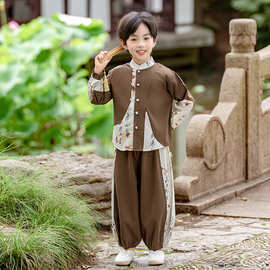 儿童汉服春秋季中国风唐装新中式古风套装幼儿园开学季宝宝演出服