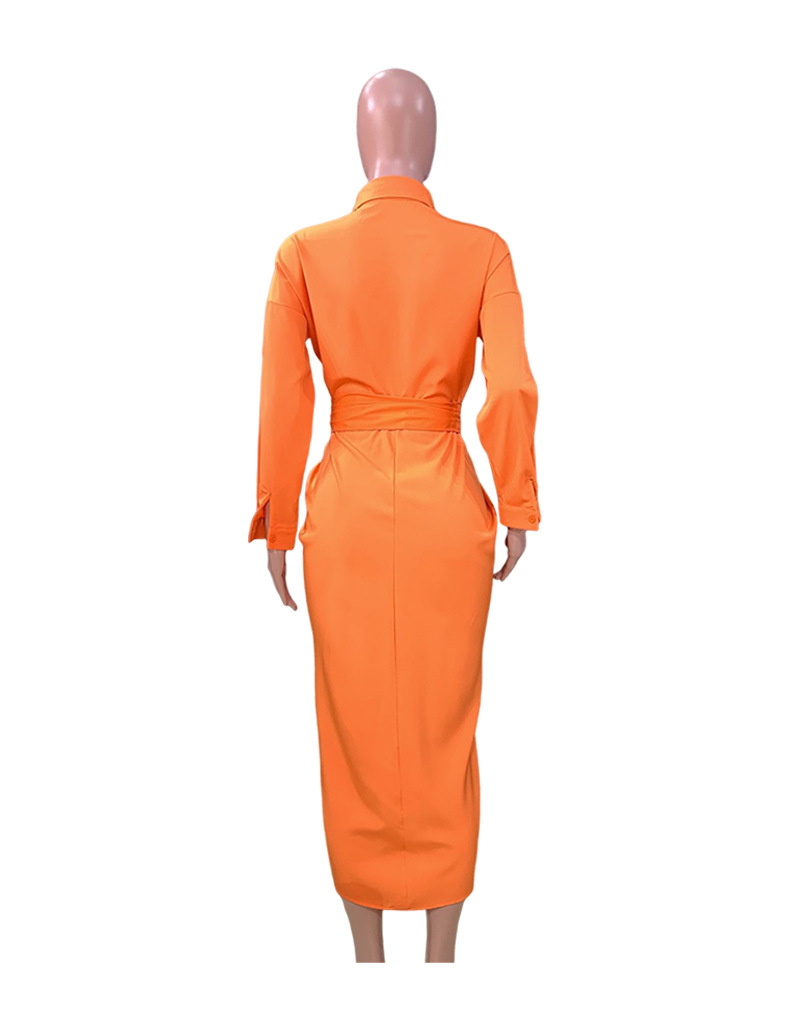 Title 9, Damenmode Einfarbiges Langarm Hemdkleid Stilvol...