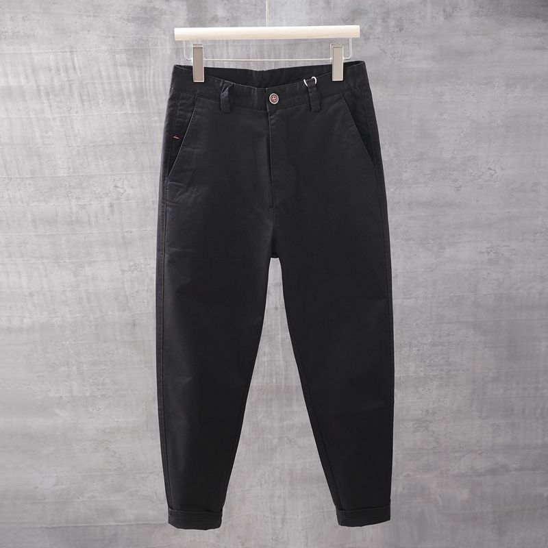 Spring summer new brand youthful and trendy men's casual straight leg tapered versatile pants_voghion.com