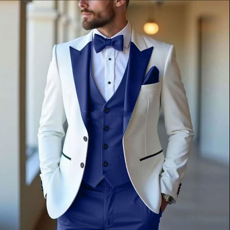 2026 New Model Foreign Trade Cross-Border Men's British Style Suit Set High-End Business Casual Party Suit Three-Piece Set 2026 New Model Foreign Trade Cross-Border Men's British Style Suit Set High-End Business Casual Party Suit Three-Piece Set