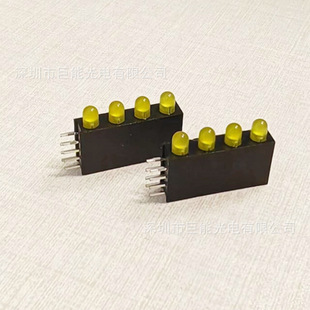 3mm straight plug curved foot combination indicator light yellow f3 four-hole lamp holder led holder led