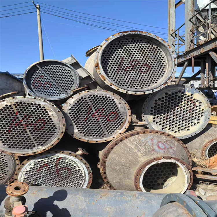 现货二手冷凝器 60平方不锈钢列管冷凝器 化工石油螺旋板换热器