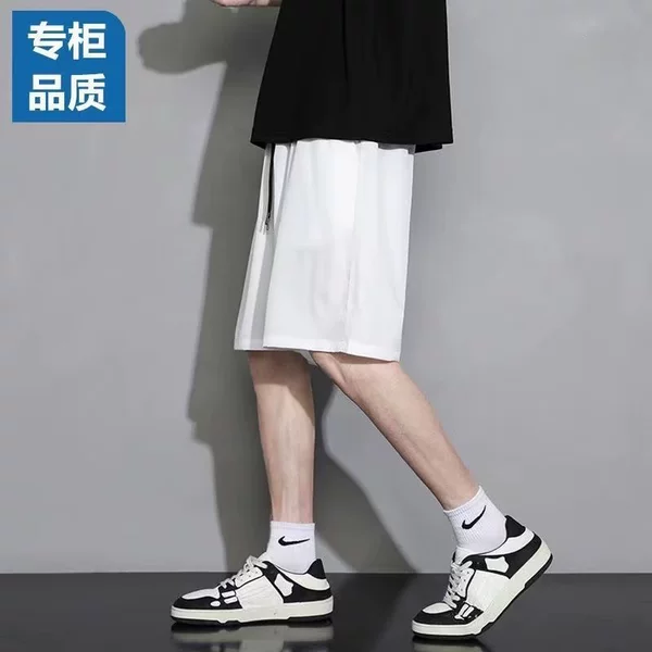 Silk white shorts