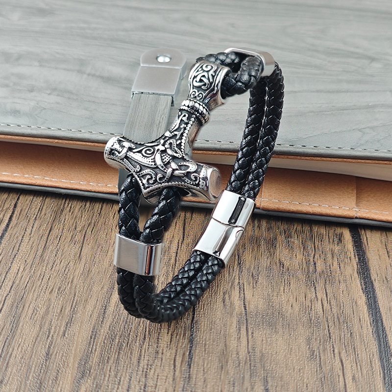 Woven magnetic bracelet stainless steel handmade